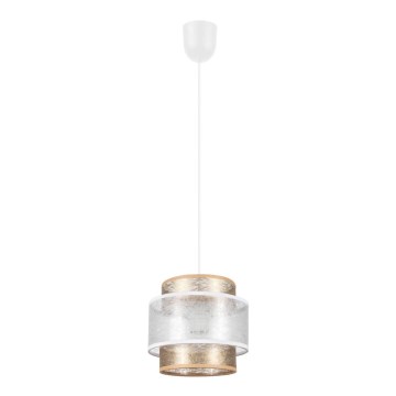 Candelabro suspenso GABI 1xE27/60W/230V dourado/branco diâmetro 20 cm