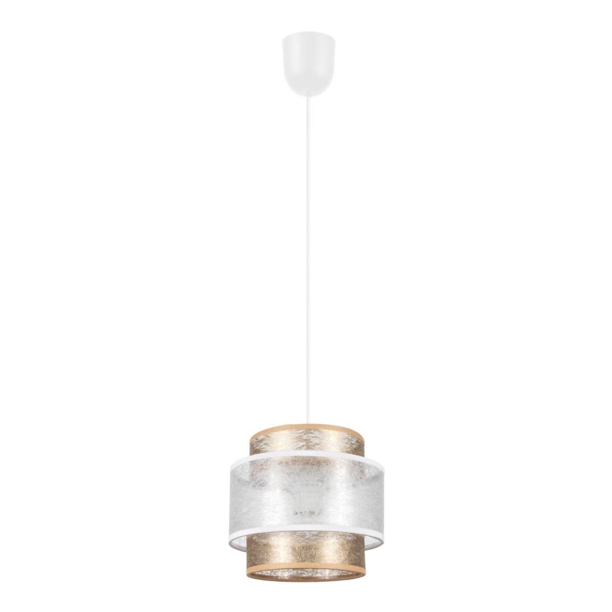 Candelabro suspenso GABI 1xE27/60W/230V dourado/branco diâmetro 20 cm