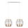 Candelabro suspenso GABI 2xE27/60W/230V dourado/branco