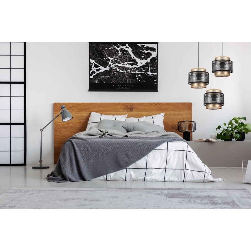Candelabro suspenso GABI 3xE27/60W/230V dourado/preto diâmetro 45 cm