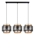 Candelabro suspenso GABI 3xE27/60W/230V dourado/preto