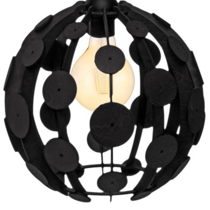 Candelabro suspenso GAIA 1xE27/60W/230V preto Ø 18 cm