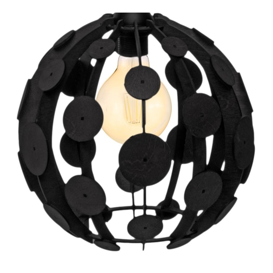 Candelabro suspenso GAIA 1xE27/60W/230V preto Ø 18 cm