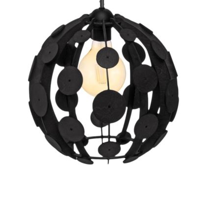 Candelabro suspenso GAIA 3xE27/60W/230V preto/castanho