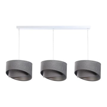 Candelabro suspenso GALAXY 3xE27/60W/230V cinzento