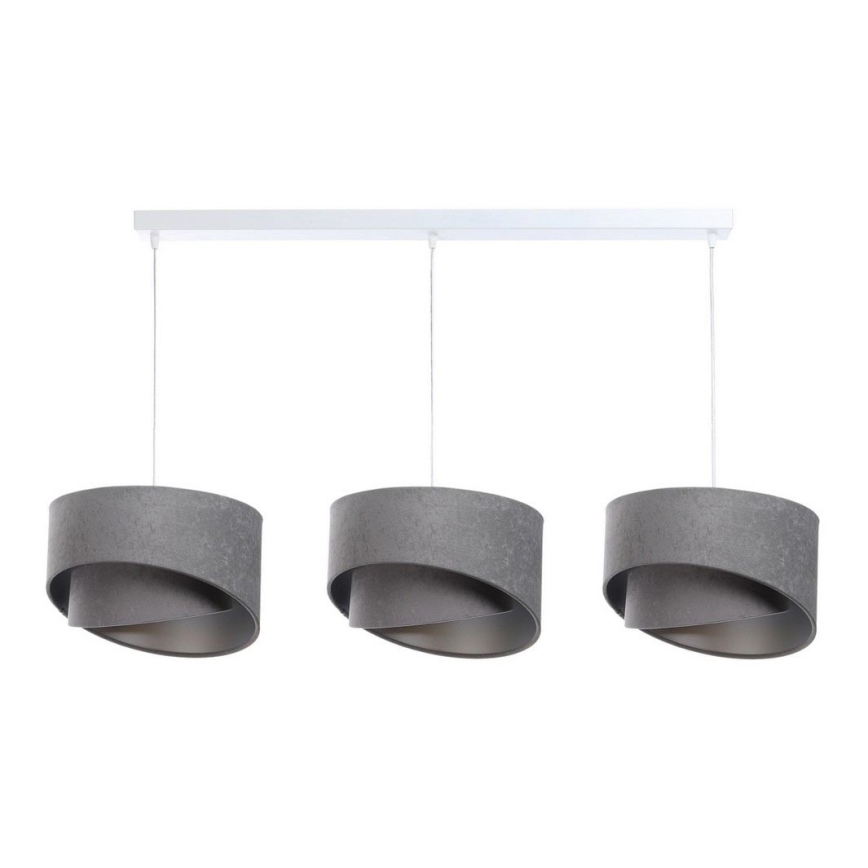 Candelabro suspenso GALAXY 3xE27/60W/230V cinzento