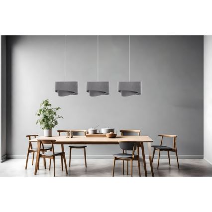 Candelabro suspenso GALAXY 3xE27/60W/230V cinzento