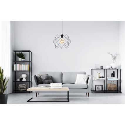 Candelabro suspenso GALL 1xE27/60W/230V preto