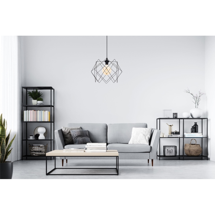 Candelabro suspenso GALL 1xE27/60W/230V preto