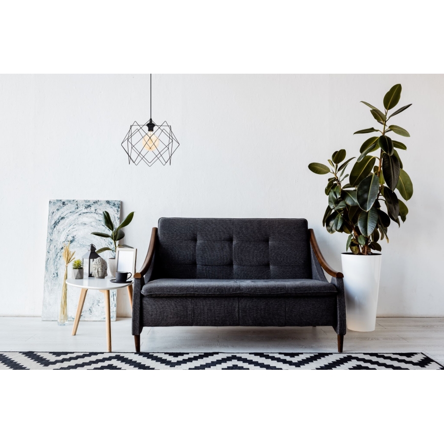 Candelabro suspenso GALL 1xE27/60W/230V preto