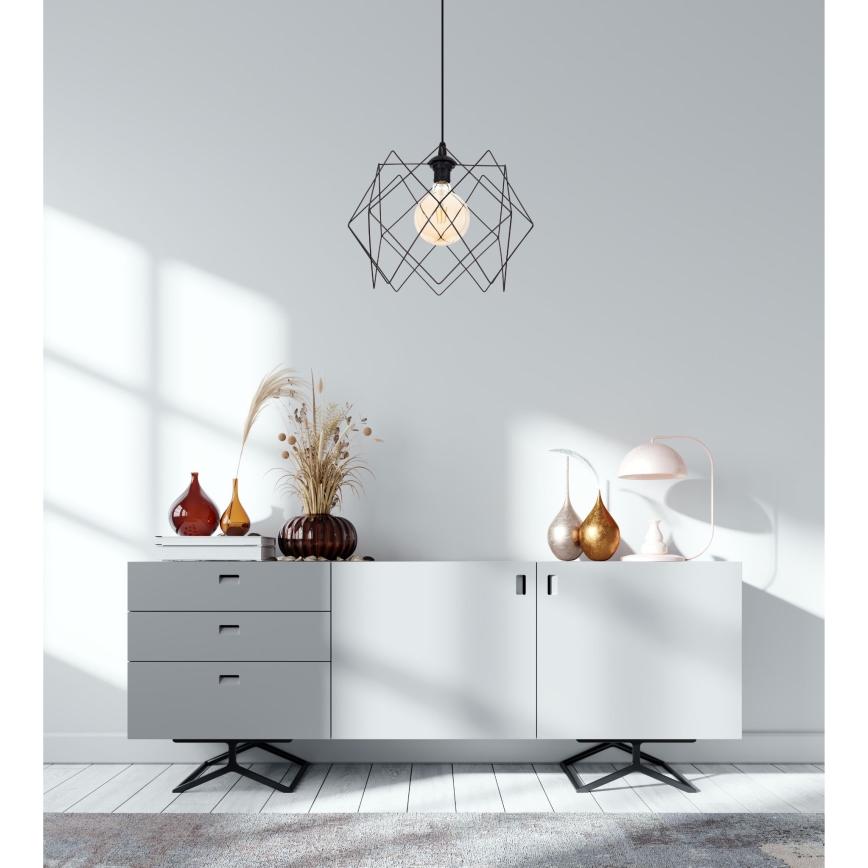 Candelabro suspenso GALL 1xE27/60W/230V preto
