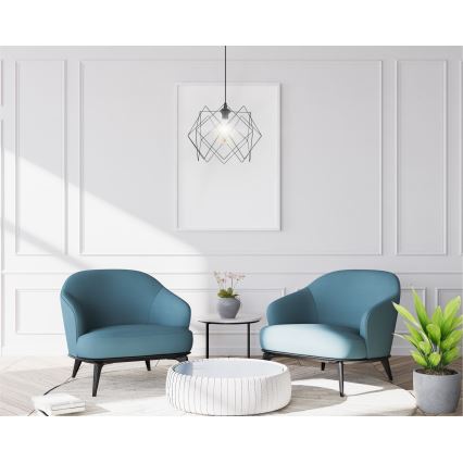 Candelabro suspenso GALL 1xE27/60W/230V preto