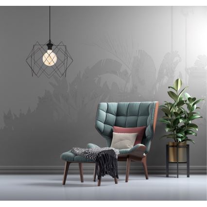 Candelabro suspenso GALL 1xE27/60W/230V preto