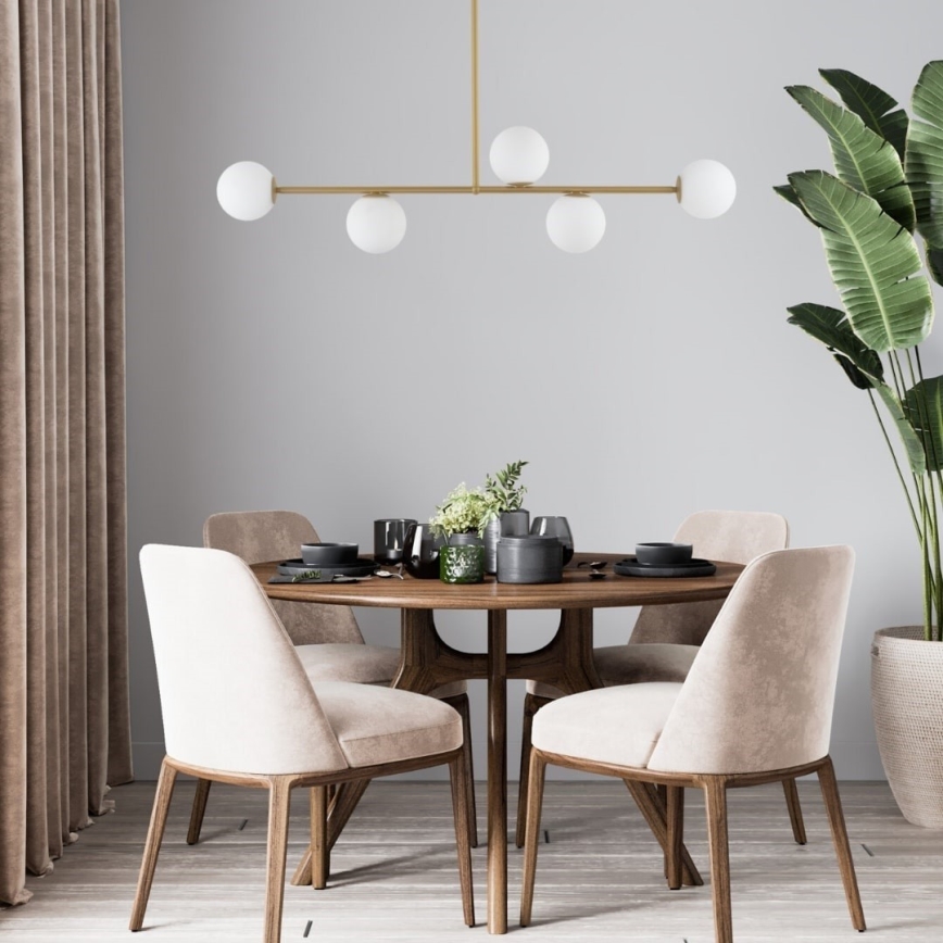 Candelabro suspenso GAMA 5xG9/12W/230V dourado