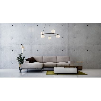 Candelabro suspenso GAMA 5xG9/12W/230V preto