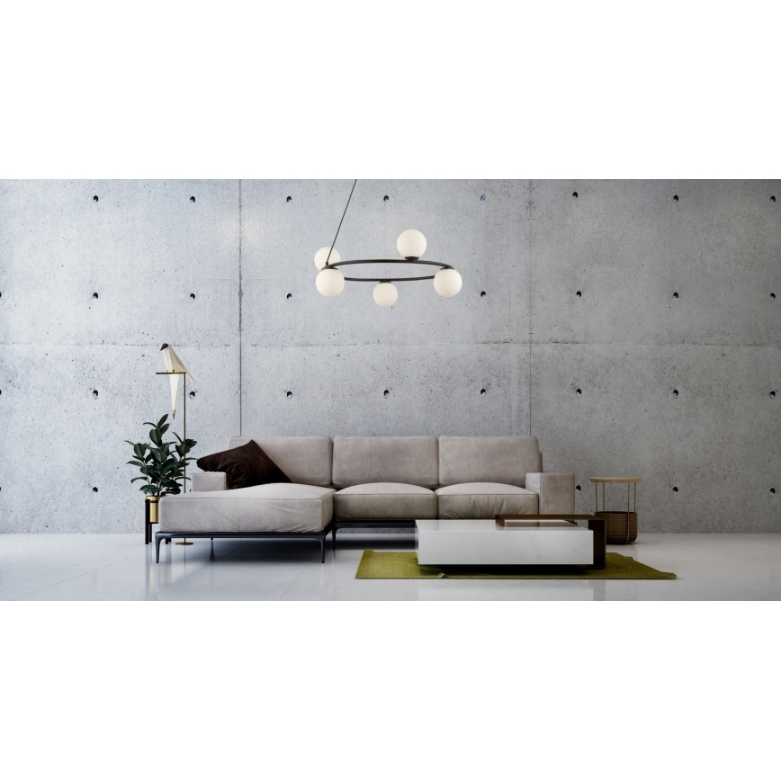 Candelabro suspenso GAMA 5xG9/12W/230V preto