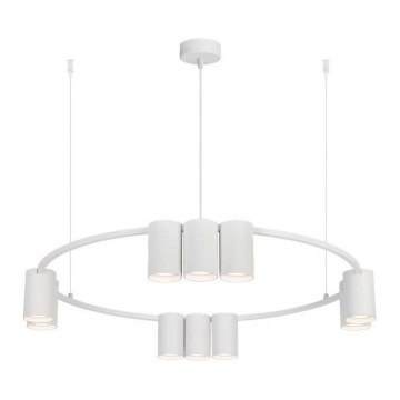 Candelabro suspenso GENESIS 10xGU10/8W/230V branco