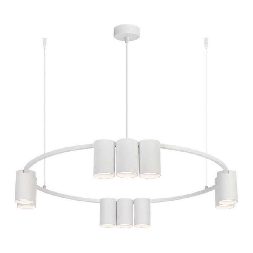 Candelabro suspenso GENESIS 10xGU10/8W/230V branco