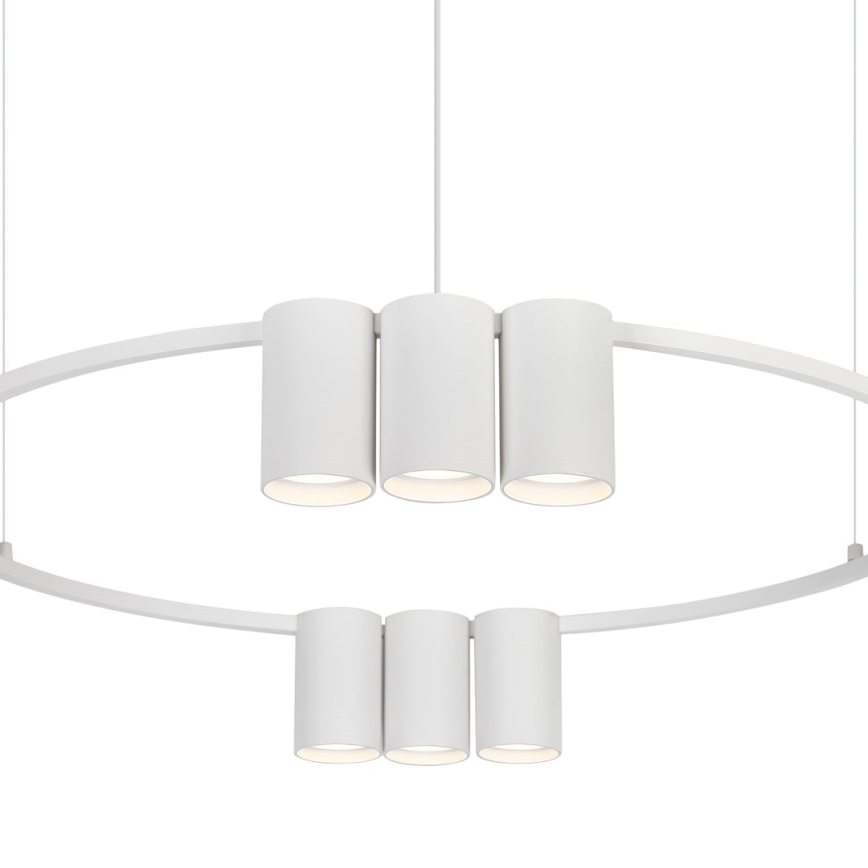 Candelabro suspenso GENESIS 10xGU10/8W/230V branco