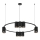 Candelabro suspenso GENESIS 10xGU10/8W/230V preto