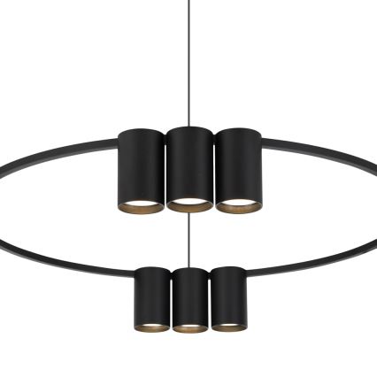 Candelabro suspenso GENESIS 10xGU10/8W/230V preto