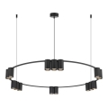 Candelabro suspenso GENESIS 15xGU10/8W/230V preto