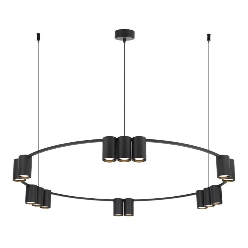 Candelabro suspenso GENESIS 15xGU10/8W/230V preto