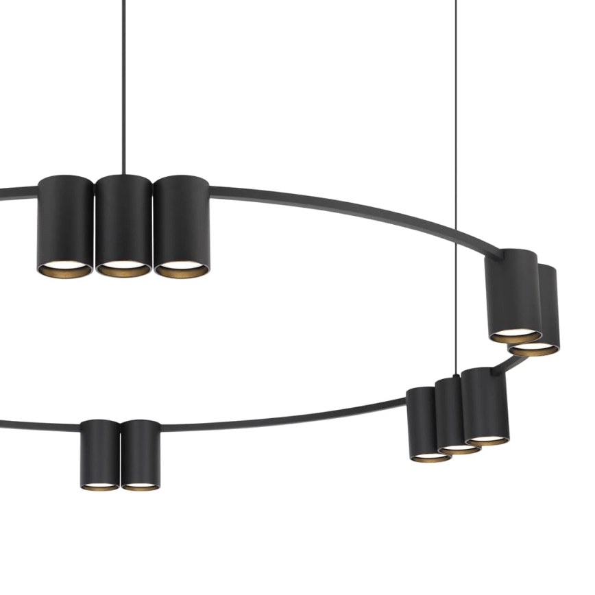Candelabro suspenso GENESIS 15xGU10/8W/230V preto