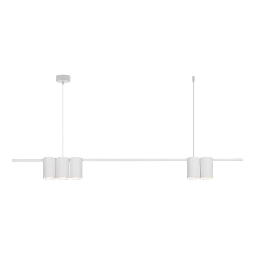 Candelabro suspenso GENESIS 5xGU10/8W/230V branco