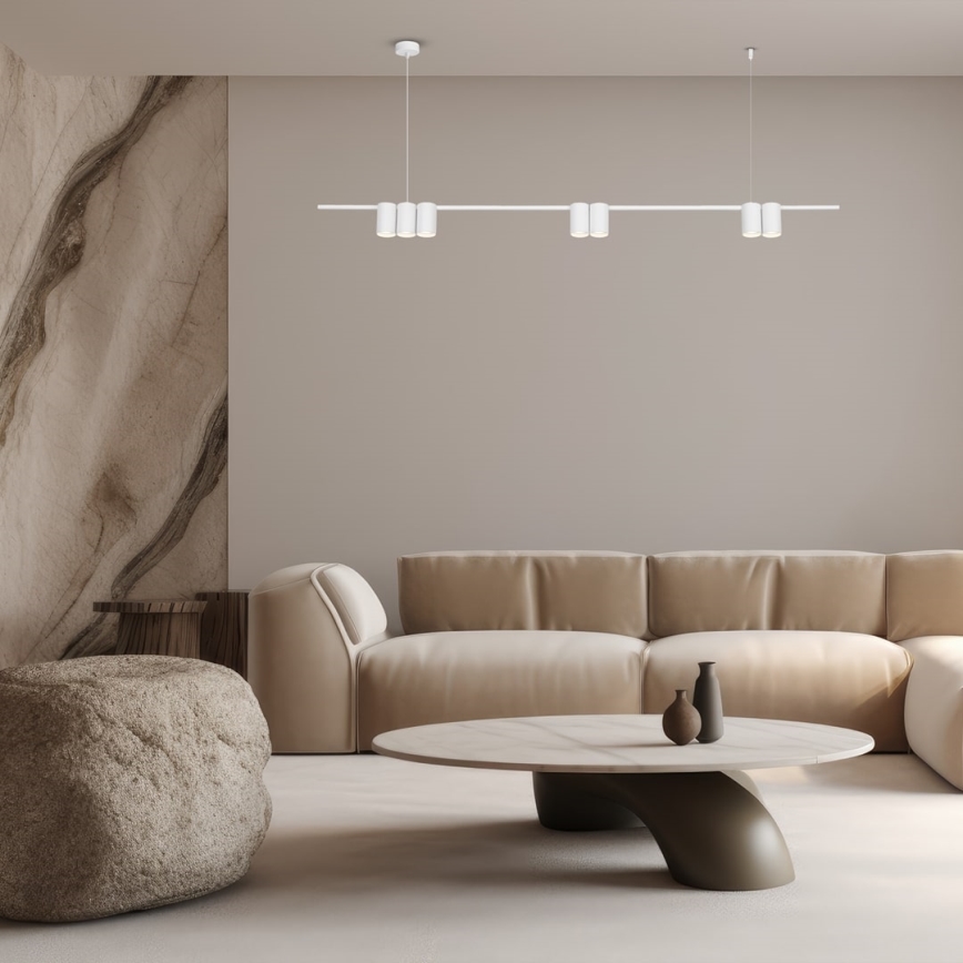 Candelabro suspenso GENESIS 7xGU10/8W/230V branco