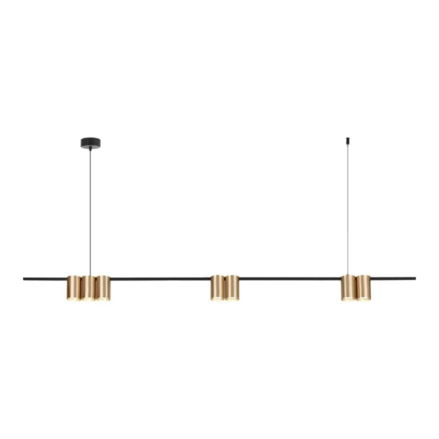 Candelabro suspenso GENESIS 7xGU10/8W/230V dourada