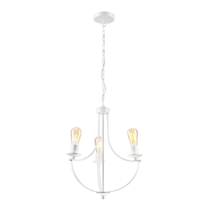 Candelabro suspenso GINA 3xE27/60W/230V branco