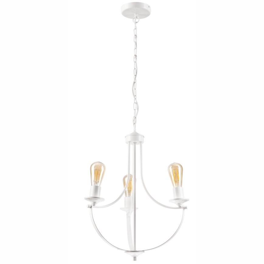Candelabro suspenso GINA 3xE27/60W/230V branco