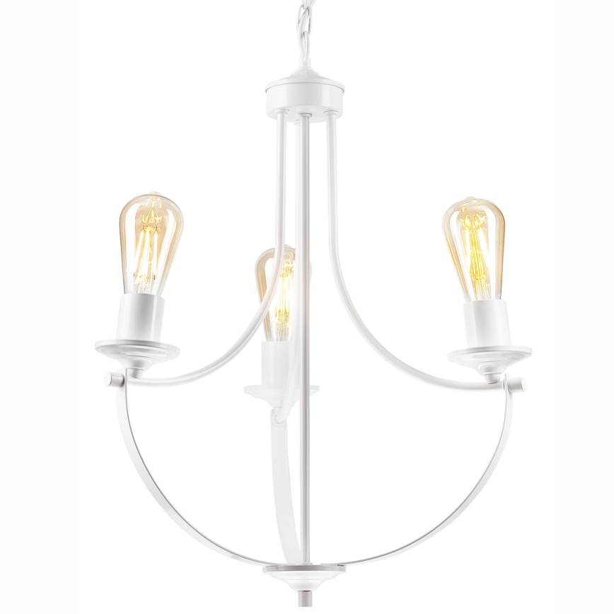 Candelabro suspenso GINA 3xE27/60W/230V branco