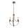 Candelabro suspenso GINA 3xE27/60W/230V castanho