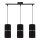 Candelabro suspenso GINA 3xE27/60W/230V preto