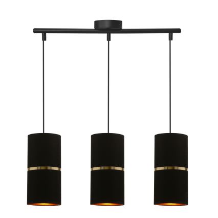 Candelabro suspenso GINA 3xE27/60W/230V preto