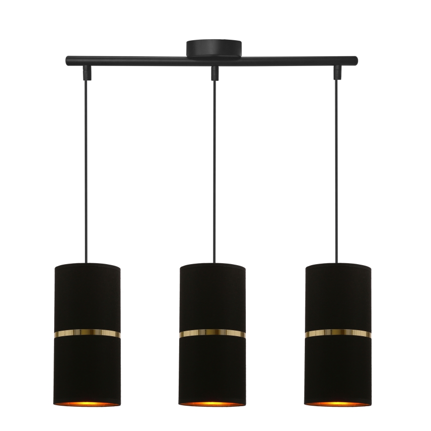 Candelabro suspenso GINA 3xE27/60W/230V preto