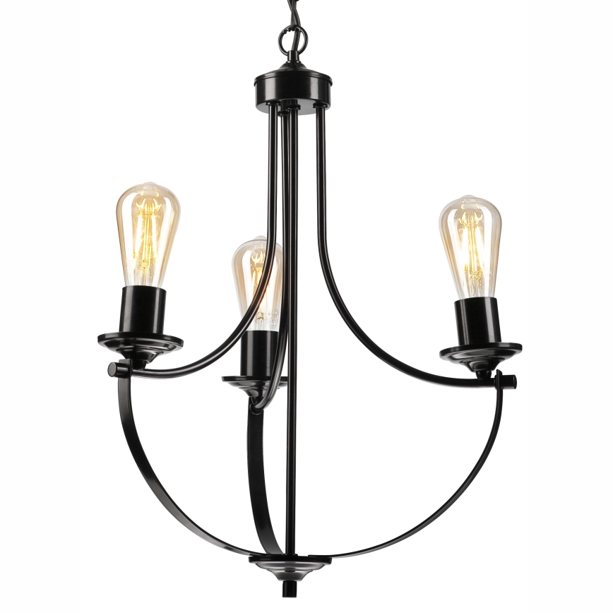 Candelabro suspenso GINA 3xE27/60W/230V preto