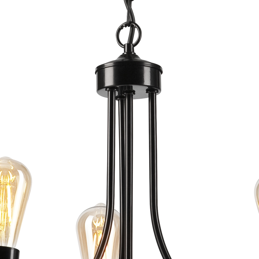 Candelabro suspenso GINA 3xE27/60W/230V preto