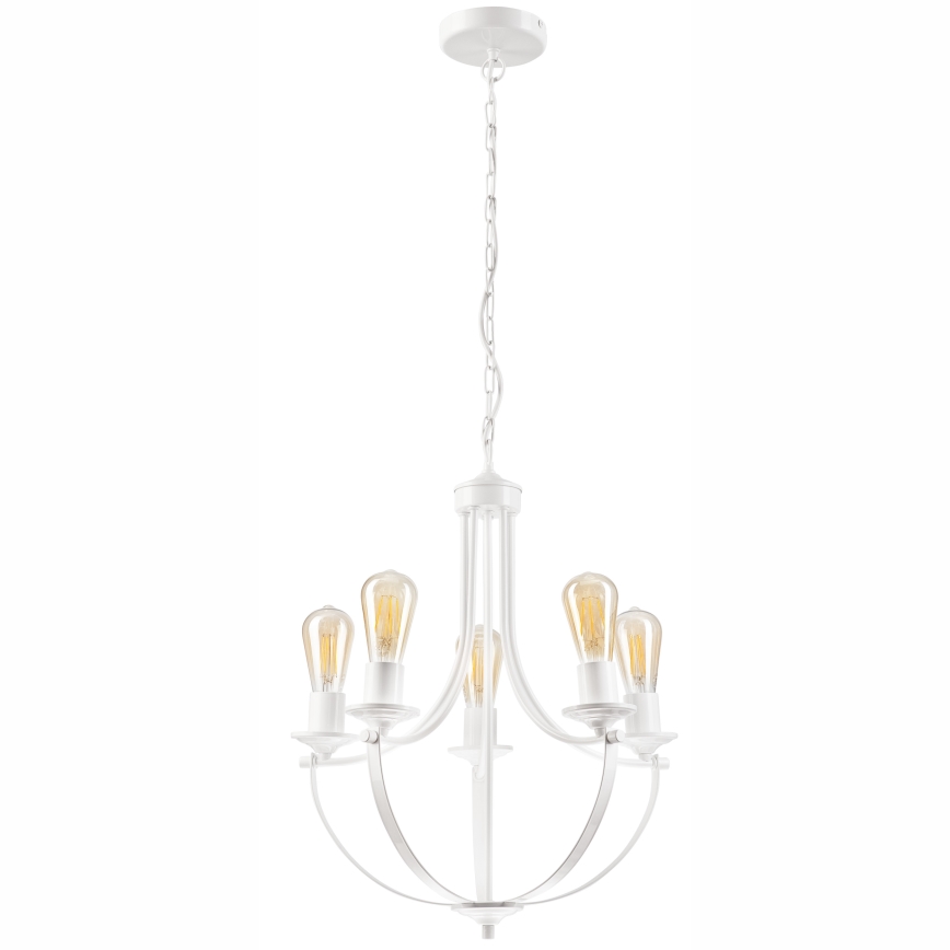 Candelabro suspenso GINA 5xE27/60W/230V branco