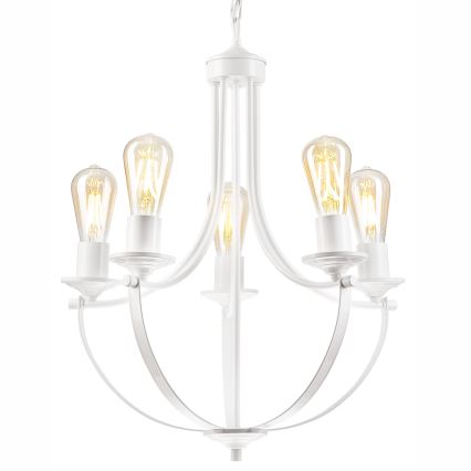 Candelabro suspenso GINA 5xE27/60W/230V branco