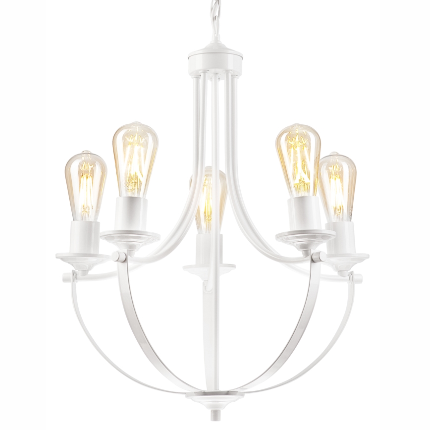 Candelabro suspenso GINA 5xE27/60W/230V branco