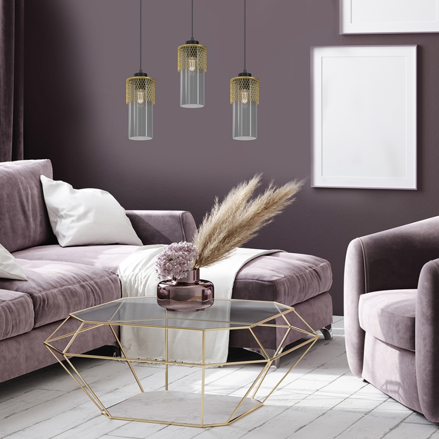 Candelabro suspenso GLAM 3xE27/60W/230V