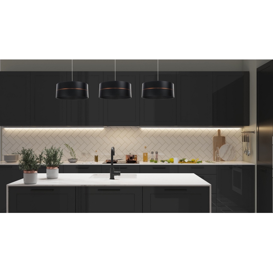 Candelabro suspenso GLAM HOME 1xE27/60W/230V d. 40 cm preto