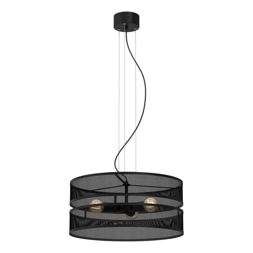 Candelabro suspenso GLUM 3xE27/60W/230V preto