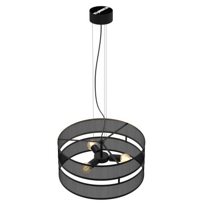 Candelabro suspenso GLUM 3xE27/60W/230V preto