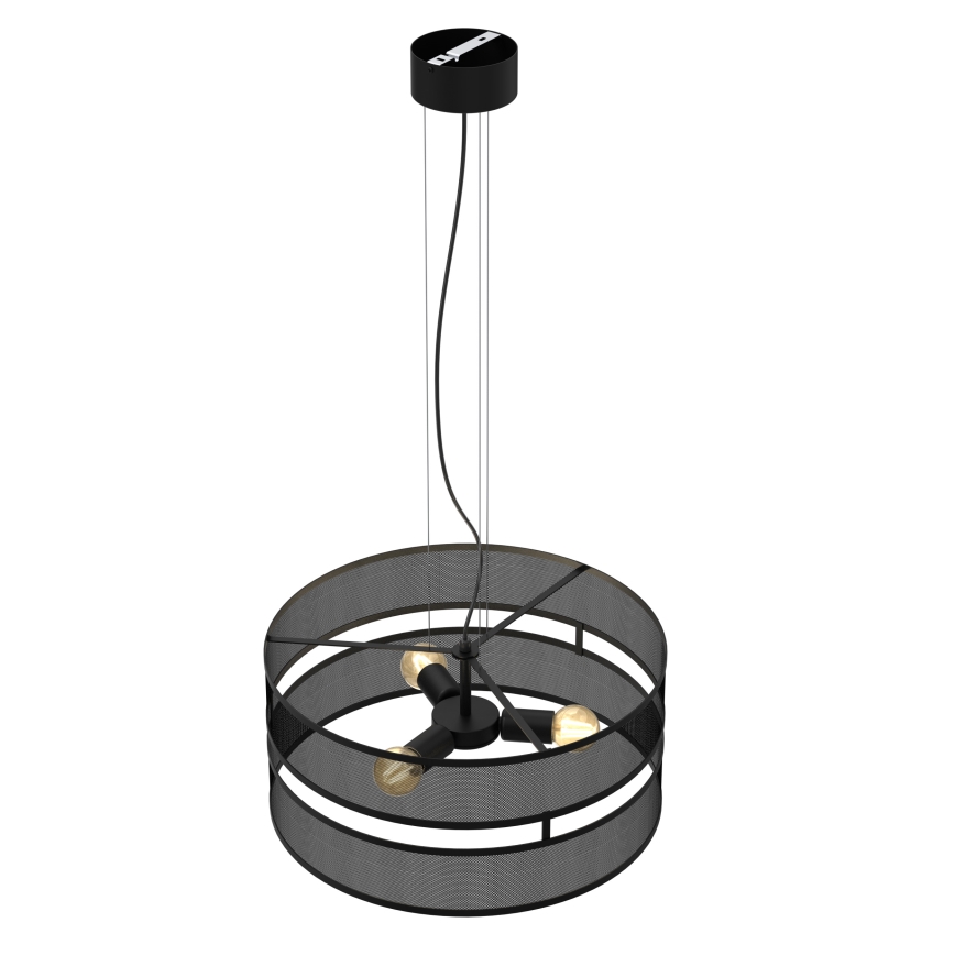 Candelabro suspenso GLUM 3xE27/60W/230V preto