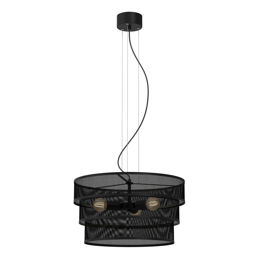 Candelabro suspenso GLUM 3xE27/60W/230V preto