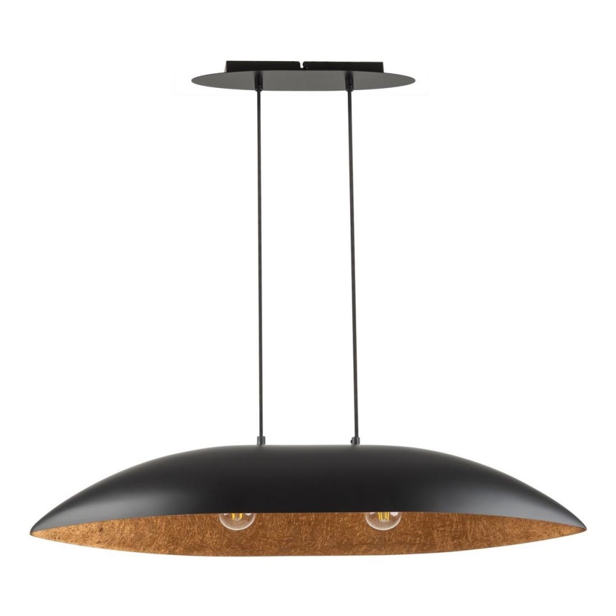 Candelabro suspenso GONDOLA 2xE27/60W/230V preto/cobre